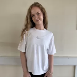 IMG_0665 Oversize T-Shirt - Hvid m. Rhinsten